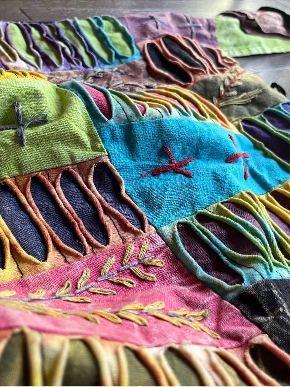 Boho Multicolor Patchwork Crossbody Shoulder Bag